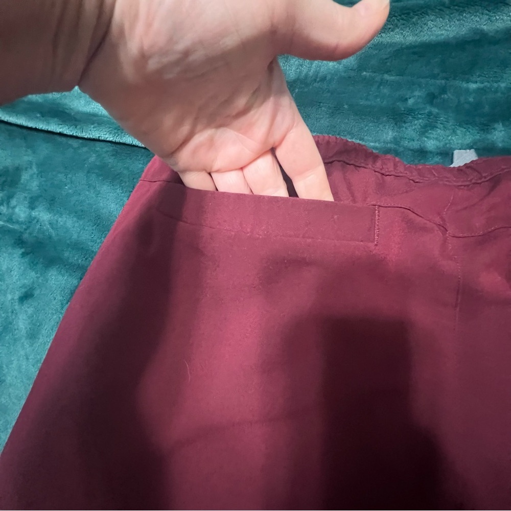Figs Burgundy Jogger Pants - Picture 3 of 5